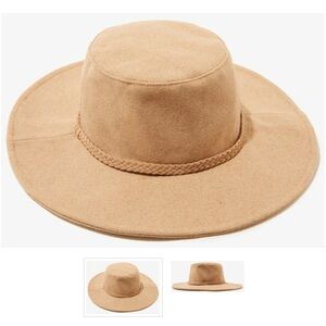 Elegant Tan Braided Band Hat